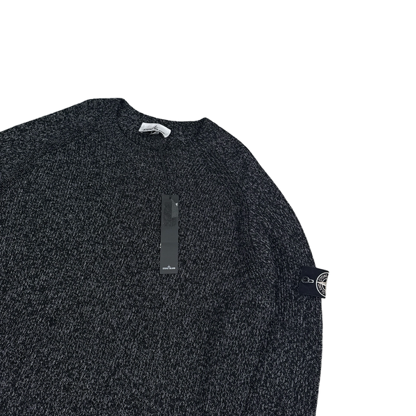 Stone Island 2025 Reflective Knit Crewneck Wool Knit Jumper - XXL