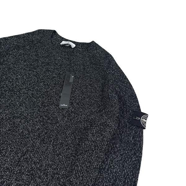 Stone Island 2025 Reflective Knit Crewneck Wool Knit Jumper - XXL