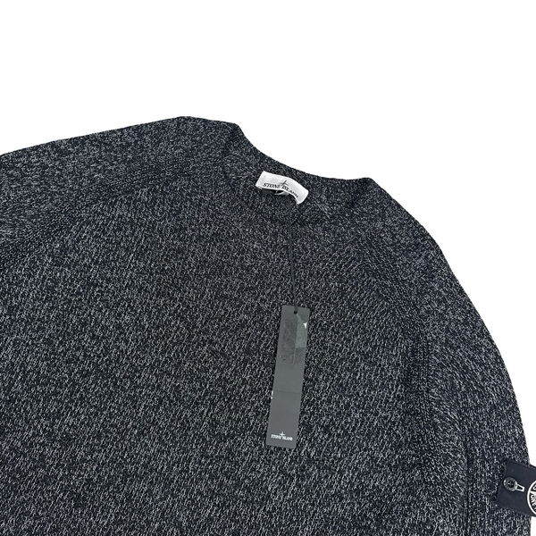Stone Island 2025 Reflective Knit Crewneck Wool Knit Jumper - XXL