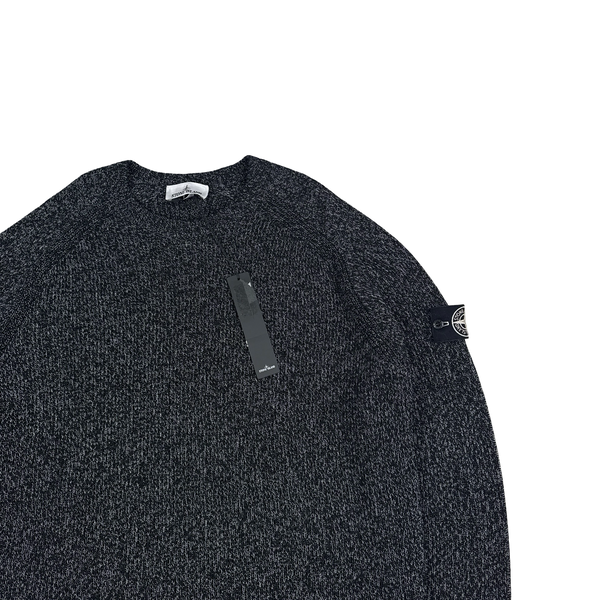 Stone Island 2025 Reflective Knit Crewneck Wool Knit Jumper - XXL