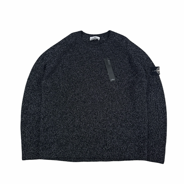 Stone Island 2025 Reflective Knit Crewneck Wool Knit Jumper - XXL