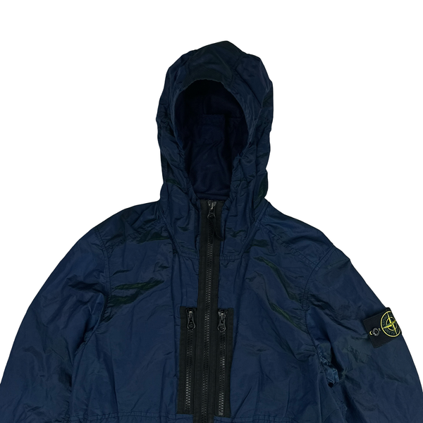 Stone Island 2017 Blue Nylon Metal Watro Colour Weft Jacket - Small