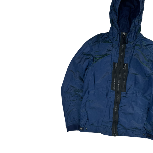Stone Island 2017 Blue Nylon Metal Watro Colour Weft Jacket - Small