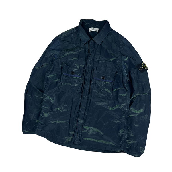 Stone Island 2017 Dark Blue/Green Weft Overshirt - XL