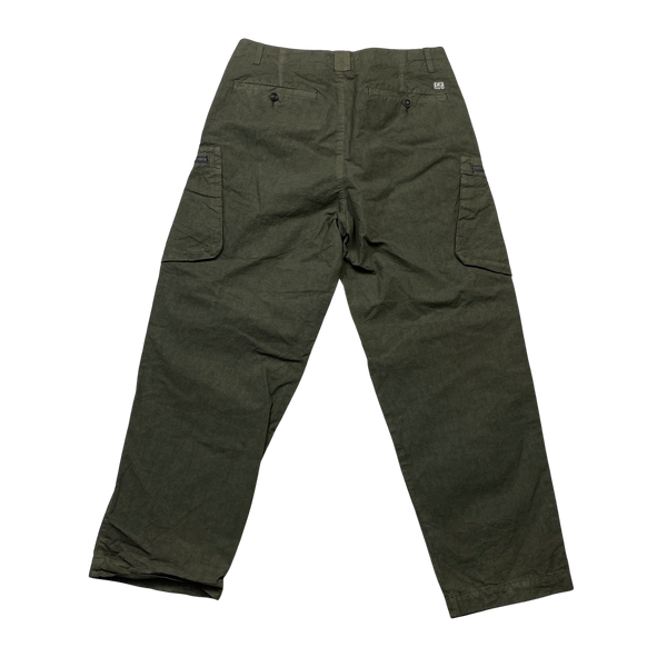 CP Company Loose Fit Green Cargos  - 32"