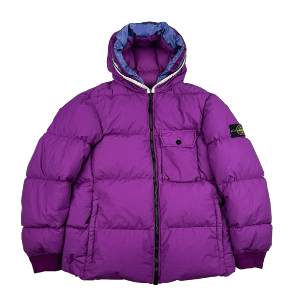 Stone Island Purple Naslan Light Watro Down TC Puffer Jacket - XL