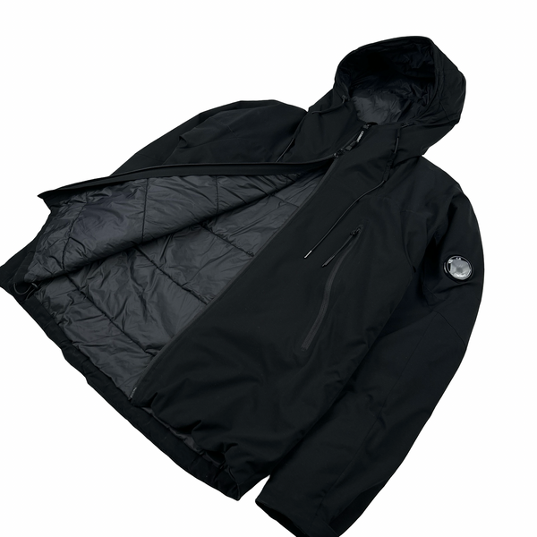CP Company Black Pro Tek Hooded Zip Up Jacket - Medium