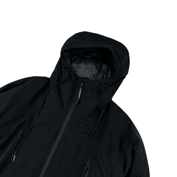 CP Company Black Pro Tek Hooded Zip Up Jacket - Medium