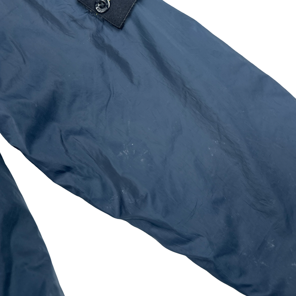 Stone Island 2000 Navy Vintage Fleece Lined Nylon Jacket - Medium