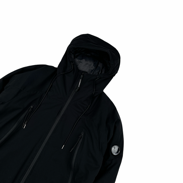 CP Company Black Pro Tek Hooded Zip Up Jacket - Medium