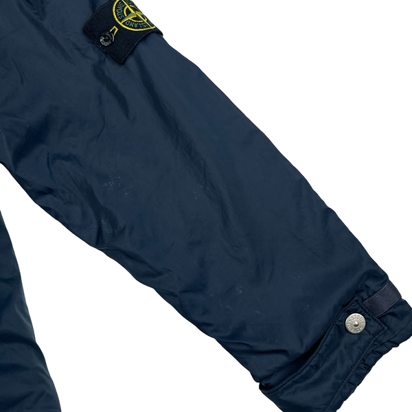 Stone Island 2000 Navy Vintage Fleece Lined Nylon Jacket - Medium