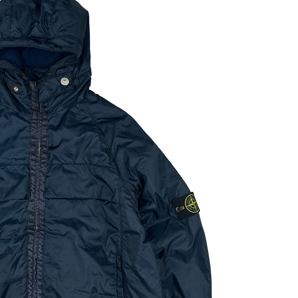 Stone Island 2000 Navy Vintage Fleece Lined Nylon Jacket - Medium