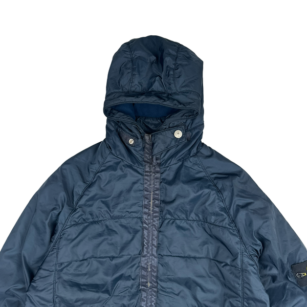 Stone Island 2000 Navy Vintage Fleece Lined Nylon Jacket - Medium