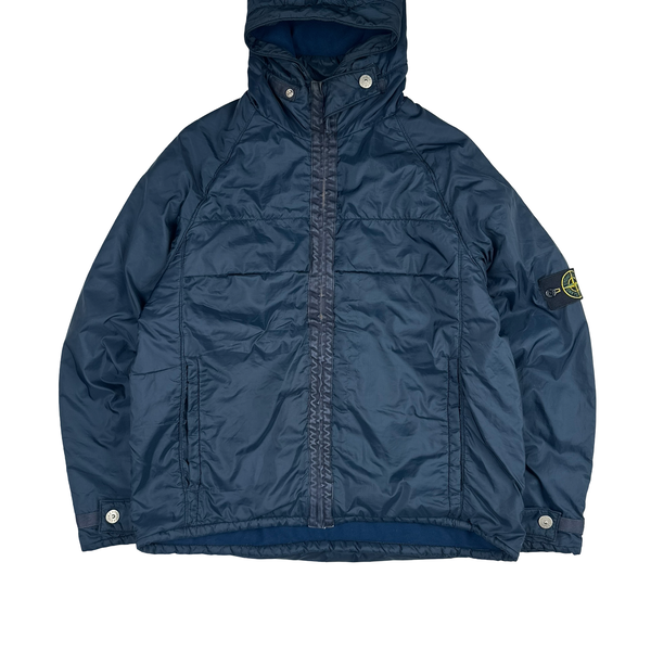 Stone Island 2000 Navy Vintage Fleece Lined Nylon Jacket - Medium