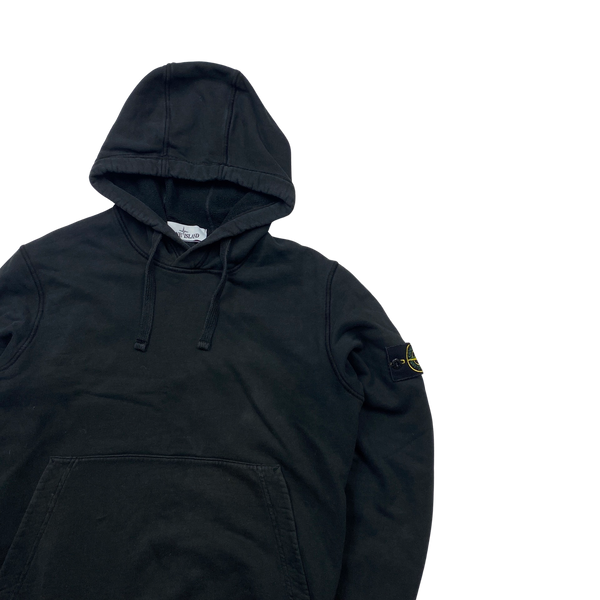 Stone Island 2021 Black Pullover Cotton Hoodie Small Mat s Island