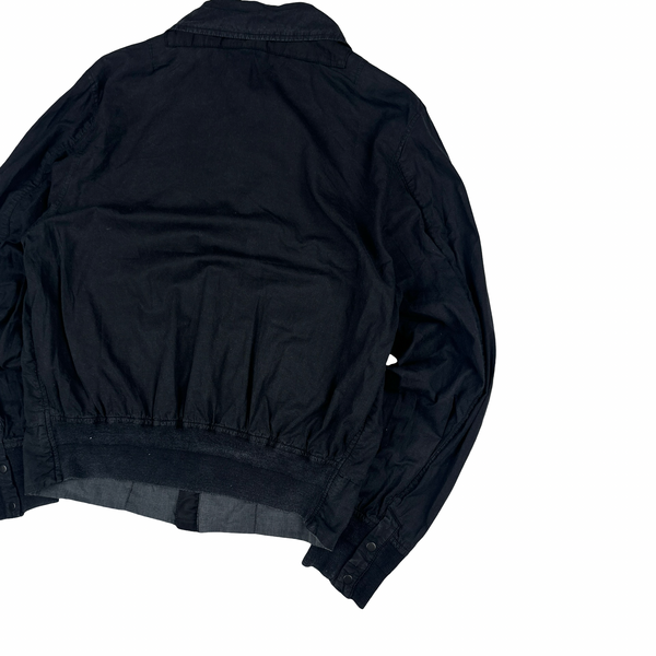 Stone Island 2004 Black Collared Zip Up Harrington Jacket - Medium