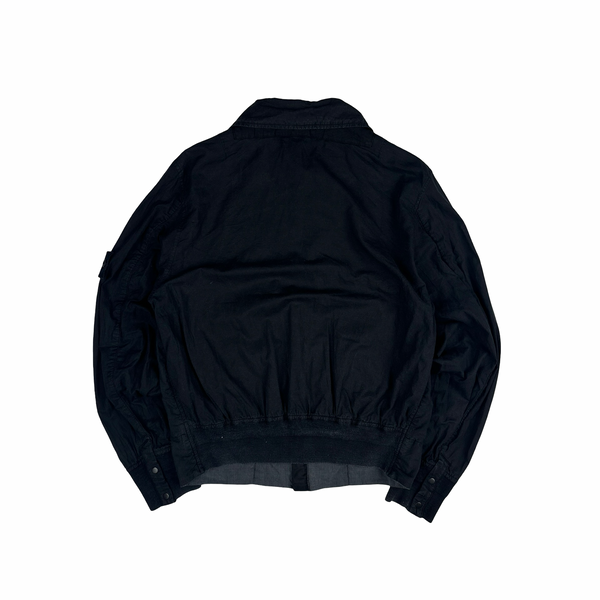 Stone Island 2004 Black Collared Zip Up Harrington Jacket - Medium