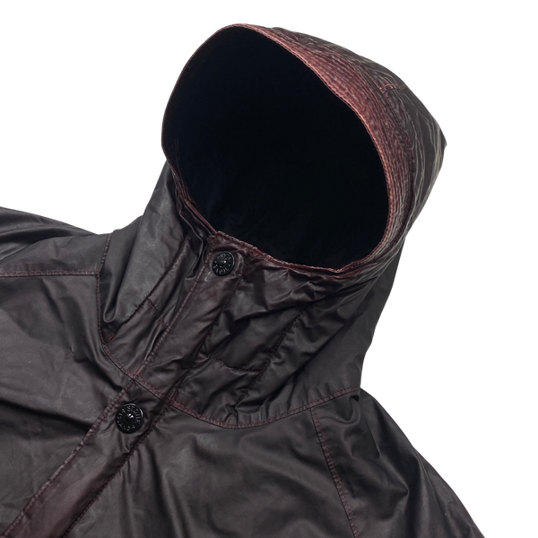 Stone Island 2013 Mussola Gommata Dark Burgundy Quilted Jacket - XXL