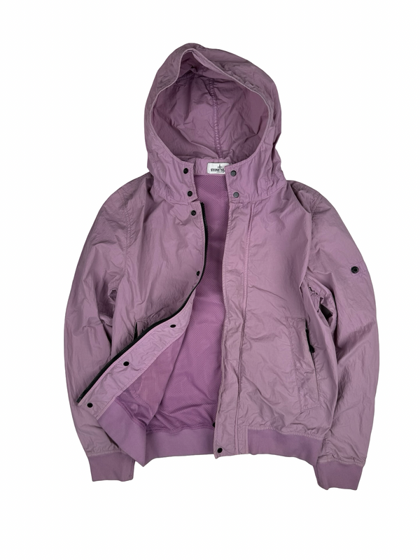 Stone Island Junior Hooded Pink Zip Up Windbreaker Jacket - Age 14