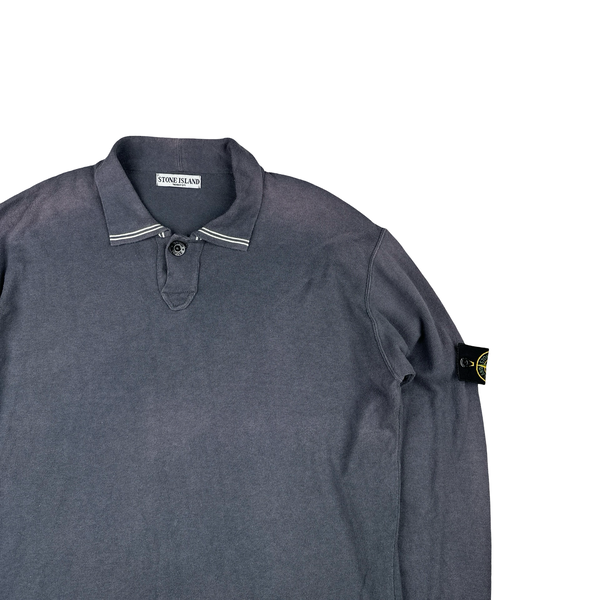 Stone Island 2008 Grey Collared Longsleeve Light Jumper - XXL