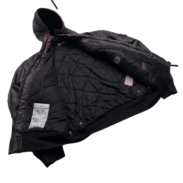 Stone Island 2013 Mussola Gommata Dark Burgundy Quilted Jacket - XXL