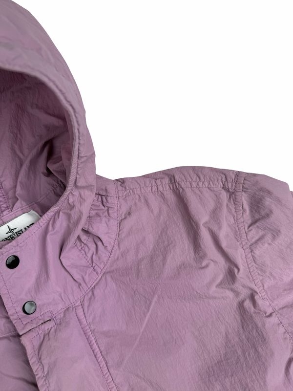 Stone Island Junior Hooded Pink Zip Up Windbreaker Jacket - Age 14