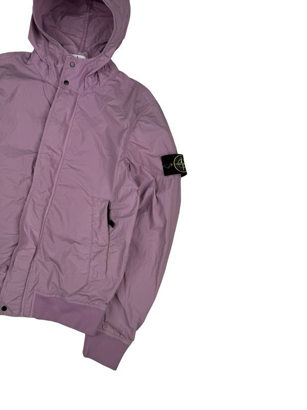 Stone Island Junior Hooded Pink Zip Up Windbreaker Jacket - Age 14