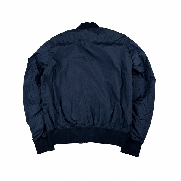Stone Island 2017 Navy Garment Dyed Crinkle Reps Jacket - Medium