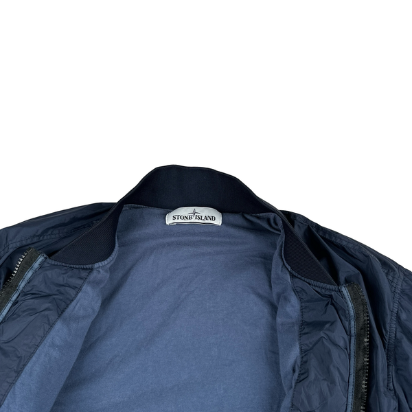 Stone Island 2017 Navy Garment Dyed Crinkle Reps Jacket - Medium