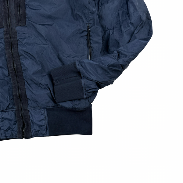 Stone Island 2017 Navy Garment Dyed Crinkle Reps Jacket - Medium