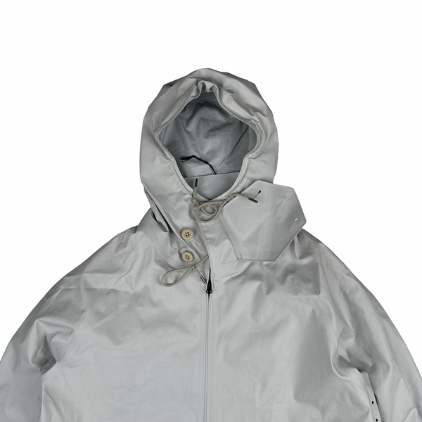 Ten C Lightweight Buttoned Neck Anorak Cotton Jacket - Large