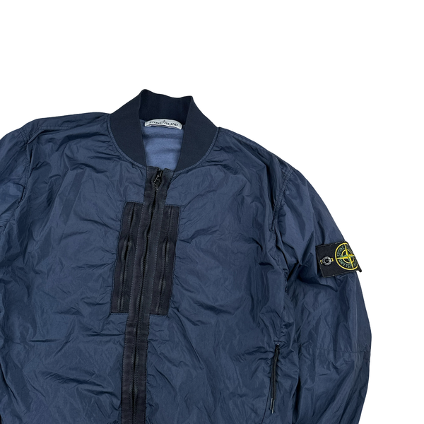 Stone Island 2017 Navy Garment Dyed Crinkle Reps Jacket - Medium