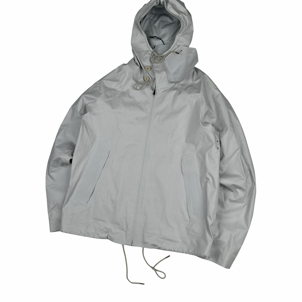 Ten C Lightweight Buttoned Neck Anorak Cotton Jacket - Large