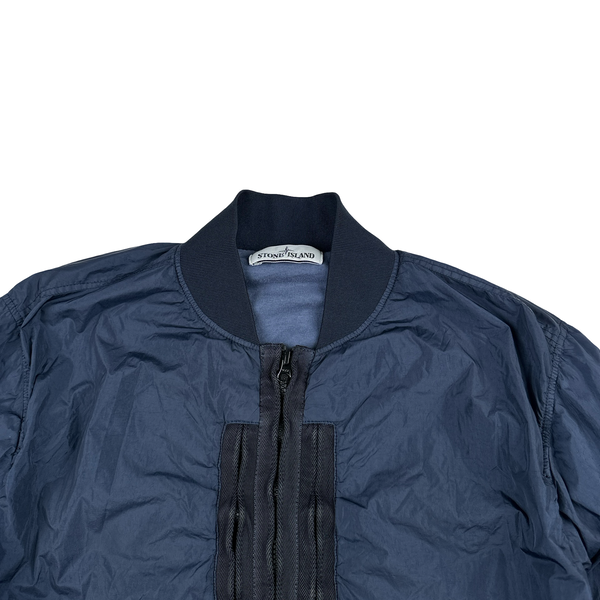 Stone Island 2017 Navy Garment Dyed Crinkle Reps Jacket - Medium