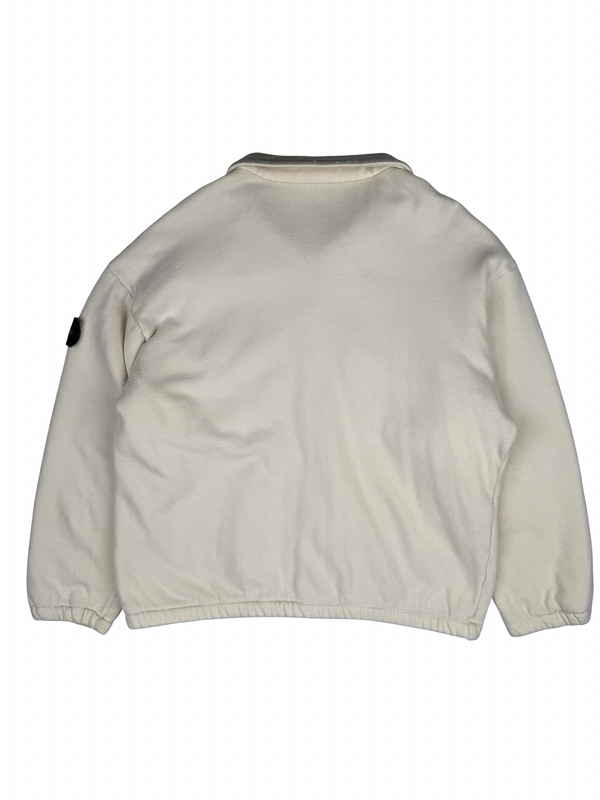 Stone Island Vintage 1994 Thermical Cream Green Edge Cotton Bomber Jacket- Large
