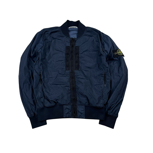 Stone Island 2017 Navy Garment Dyed Crinkle Reps Jacket - Medium