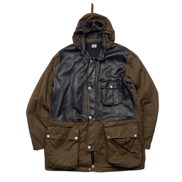 CP Company 2004 Leather Goggle Jacket - XXL
