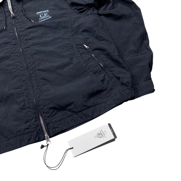CP Company X Sebago Navy Nylon Cotton Lined Collared Jacket - Medium