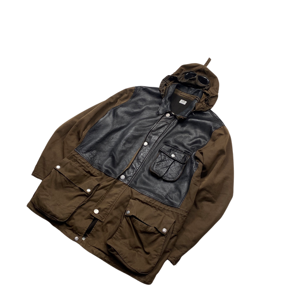 CP Company 2004 Leather Goggle Jacket - XXL