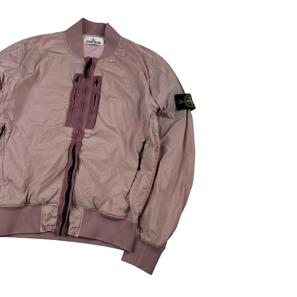 Stone Island 2017 Pink Garment Dyed Crinkle Reps Jacket - Medium