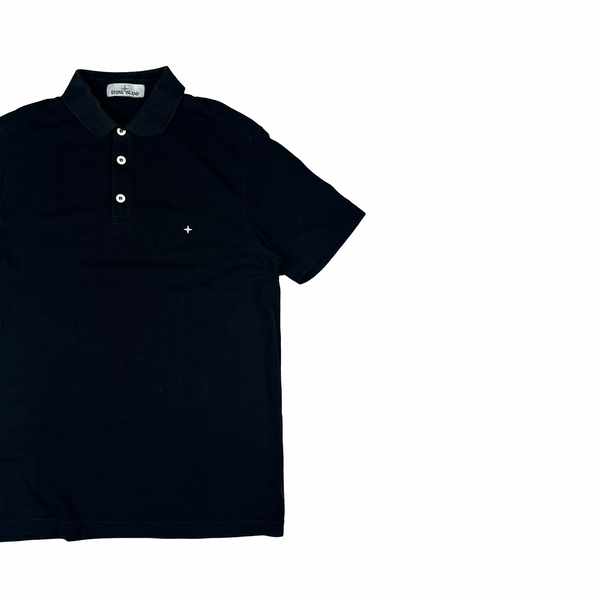 Stone Island 2021 Black Stellina Compass Polo Shirt - XL