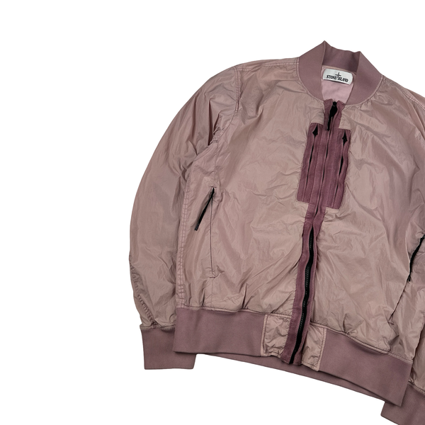 Stone Island 2017 Pink Garment Dyed Crinkle Reps Jacket - Medium
