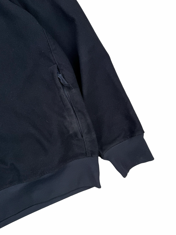 Stone Island 2021 Black Ghost Piece Flocked Pullover Hoodie - Large