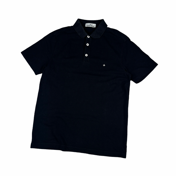 Stone Island 2021 Black Stellina Compass Polo Shirt - XL