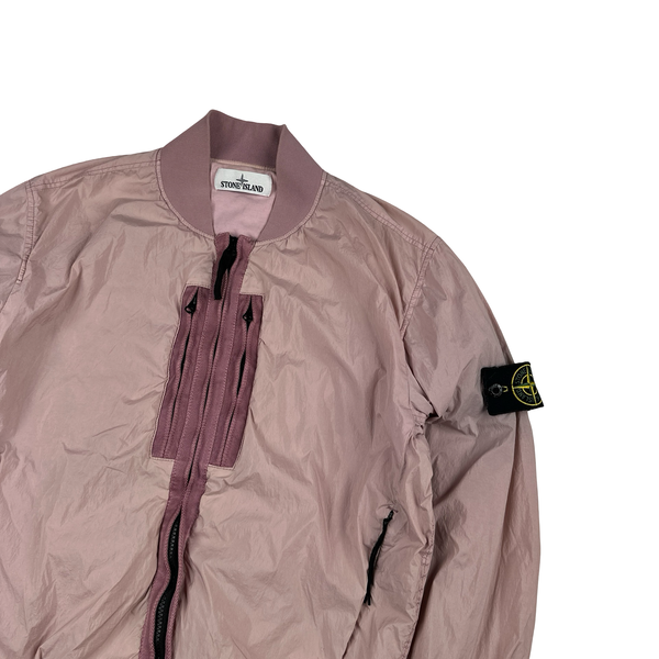 Stone Island 2017 Pink Garment Dyed Crinkle Reps Jacket - Medium
