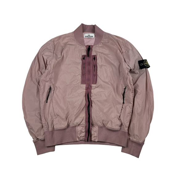 Stone Island 2017 Pink Garment Dyed Crinkle Reps Jacket - Medium