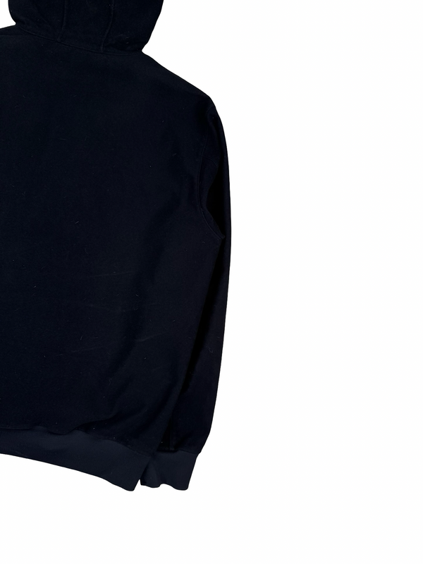 Stone Island 2021 Black Ghost Piece Flocked Pullover Hoodie - Large