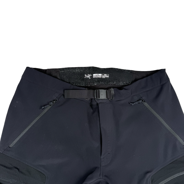 Arcteryx Black Soft Shell Cargo Hiking Trousers - Large