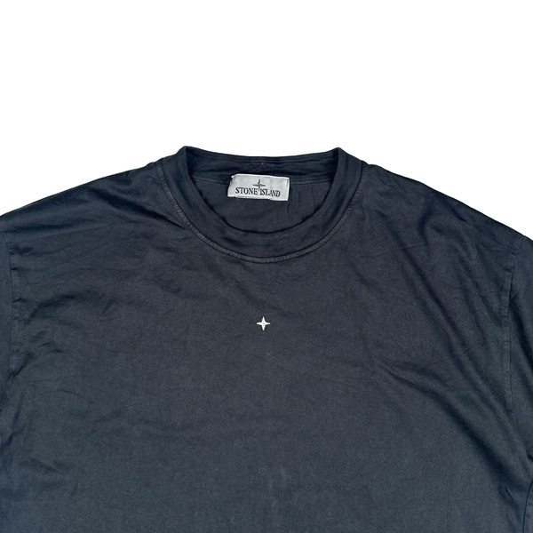 Stone Island Black Stellina Logo Short Sleeved T Shirt - Large