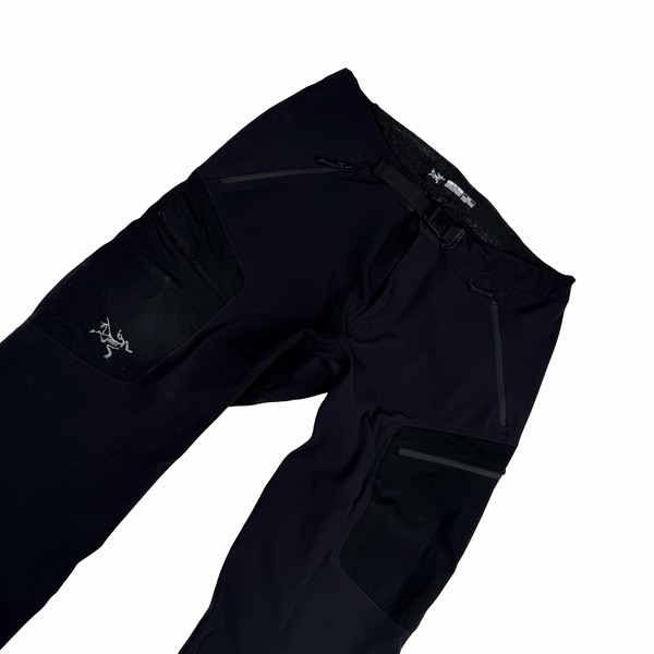 Arcteryx Black Soft Shell Cargo Hiking Trousers - Large